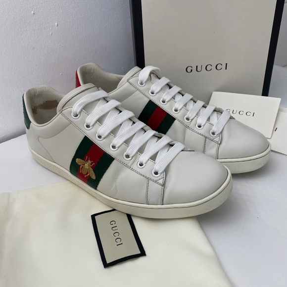 Gucci WOMEN'S ACE SNEAKER WITH BEE SIZE 10 US (40) Made in Italy - Picture 2 of 7